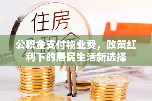 黄埔公积金支付物业费，政策红利下的居民生活新选择